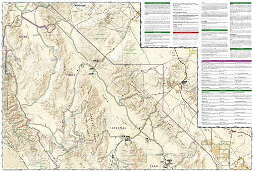 detail Death Valley národní park (California - Nevada) turistická mapa GPS komp. NGS
