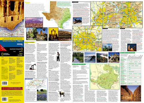 detail Texas (USA) cestovní mapa GPS komp. NGS
