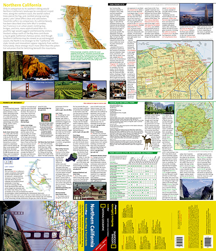 detail Kalifornie Sever (USA) cestovní mapa GPS komp. NGS
