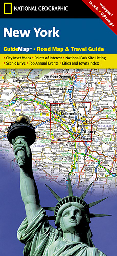detail New York stát (USA) cestovní mapa GPS komp. NGS