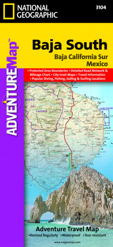 Baja California Jih Adventure Map GPS komp. NGS
