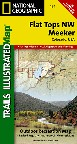 detail Flat tops NW, Meeker (Colorado) turistická mapa GPS komp. NGS