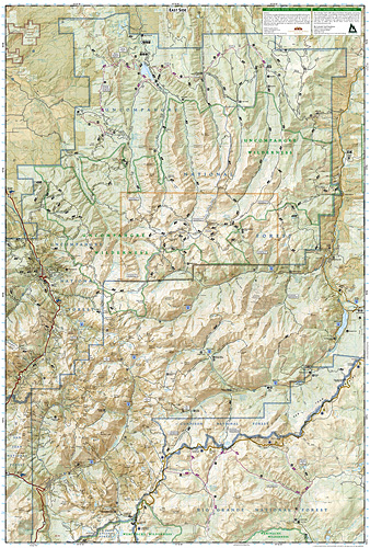 detail Telluride, Silverton, Ouray, Lake City (Colorado) turistická mapa GPS komp. NGS