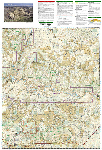 detail Dinosaur Nat. Monument národní park (Colorado) turistická mapa GPS komp. NGS