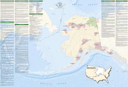 detail Gates of the Arctic národní park (Alaska) turistická mapa GPS komp. NGS