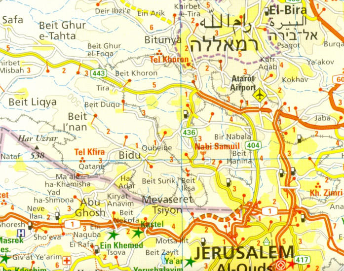 detail Izrael 1:250.000 mapa RKH