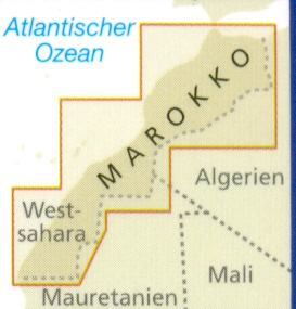detail Maroko (Morocco) 1:1m mapa RKH