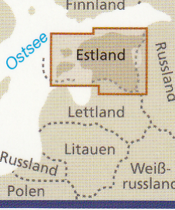 detail Estonsko (Estonia) 1:275.000 mapa RKH