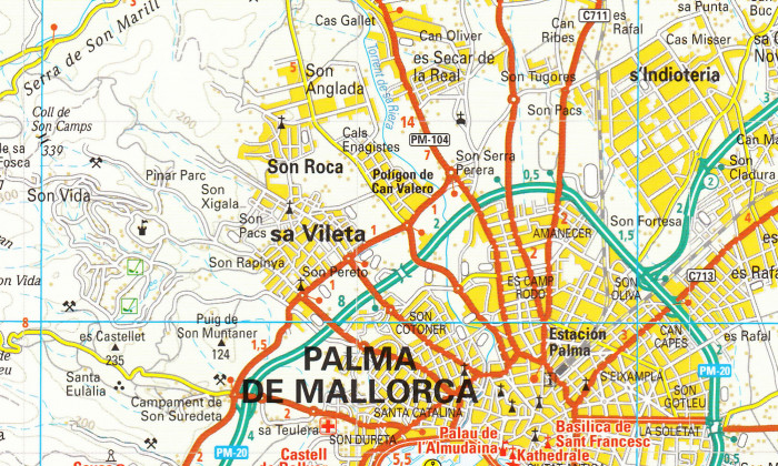 detail Malorka (Mallorca) 1:80t mapa RKH