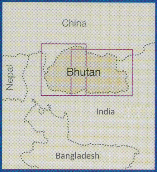 detail Bhutan 1:250.000 mapa RKH