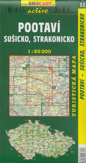 detail Pootaví, Sušicko, Strakonicko 1:50t turistická mapa (33) SC