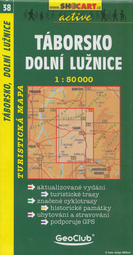 Táborsko, Dolní Lužnice 1:50t turistická mapa (38) SC