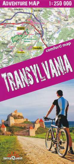 detail Transylvania 1:250.000 turistická mapa TQ