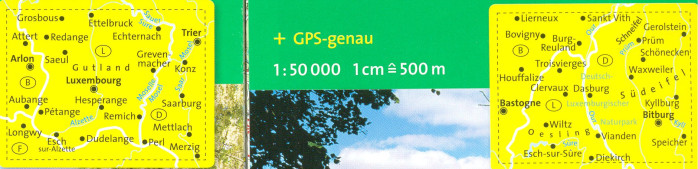 detail Lucembursko (Luxemburg) set 2 map 1:50t mapa #2202 KOMPASS