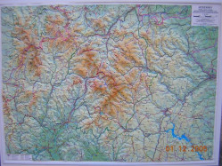 Jeseníky 1:80t reliéfní mapa HP