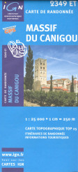 IGN 2349 ET Massif du Canigou 1:25t mapa IGN