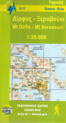 Mt. Dirfis 1:25.000 turistická mapa ANAVASI