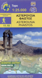 Asterousia Phaistos 1:25.000 turistická mapa ANAVASI