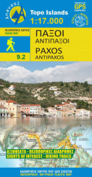 Paxos / Antipaxos 1:20.000 turistická mapa ANAVASI