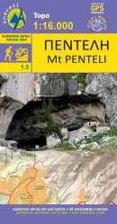 Mt. Penteli 1:16.000 mapa ANAVASI