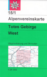 Totes Gebirge Západ 1:25 000, turistická mapa letní a zimní, Alpenverein #15/1