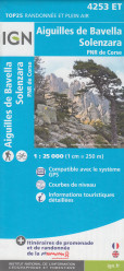 IGN 4253 ET Aiguilles de Bavella / Solenzara / PNR de Corse 1:25t mapa IGN