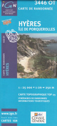 IGN 3446 OT Hyéres-Ile de Porquerolles 1:25t mapa IGN