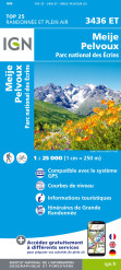 IGN 3436 ET Meije, Pelvoux 1:25t mapa IGN