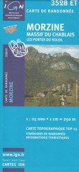 IGN 3528 ET Morzine, Massiv du Chabla 1:25t mapa IGN