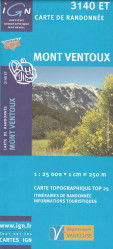IGN 3140 ET Mont Ventoux 1:25t mapa IGN