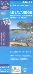IGN 3446ET Le Lavandou 1:25t mapa IGN