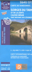 IGN 2640 OT Gorges du Tarn 1:25t mapa IGN