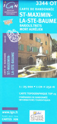 IGN 3344 OT St. Maximin la Ste Baume 1:25t mapa IGN
