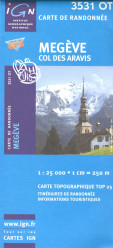 IGN 3531OT Megéve-Col de Aravis 1:25t mapa IGN