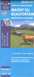 IGN 3532 OT Massif de Beaufortain 1:25t mapa IGN