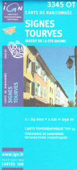 IGN 3345 OT Signes-Tourves 1:25t mapa IGN