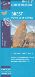 IGN 0417 ET Brest, Pointe de St. Mathieu 1:25t mapa IGN