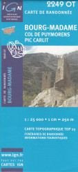 IGN 2249 OT Bourg - Madame 1:25t mapa IGN
