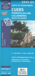 IGN 3445 OT Cuers-Pierrefeu du Var Coll. 1:25t mapa IGN