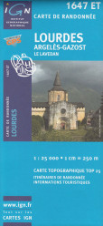 IGN 1647 ET Lourdes, Argeles - Gazost, Le Lavedan 1:25t mapa IGN