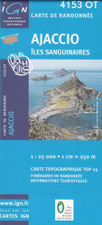 IGN 4153 OT Ajaccio, Iles Sanguinaires 1:25t mapa IGN