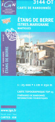 IGN 3144 OT Etang de Berre 1:25t mapa IGN