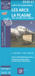 IGN 3532 ET Les Arcs 1:25t mapa IGN