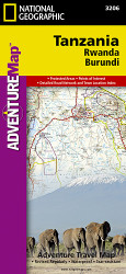 Tanzanie, Rwanda, Burundi Adventure Map GPS komp. NGS