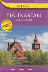 Kiruna BD4 1:100t turistická mapa (Švédsko)