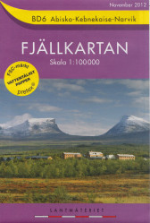 Abisko, Kebnekaise, Narvik BD6 1:100t turistická mapa (Švédsko)