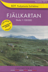 Padjelanta, Sulitelma BD9 1:100t turistická mapa (Švédsko)