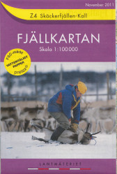 Skäckerfjällen, Kall Z4 1:100t turistická mapa (Švédsko)