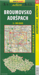 Broumovsko,Adršpach 1:50t turistická mapa (25) SC
