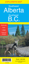 detail Alberta Southwest & Southeast British Columbia 1:500.000 mapa Gem Trek